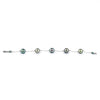 Iridescent Pastel Tahitian Pearl Tin Cup Bracelet on 14k White Gold