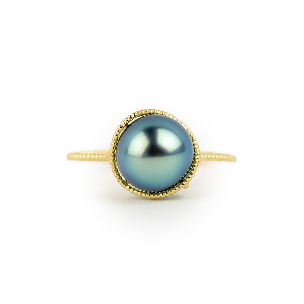 Cyan Tahitian Pearl Mermaid Ring