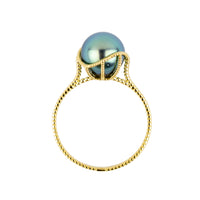 Cyan Tahitian Pearl Mermaid Ring