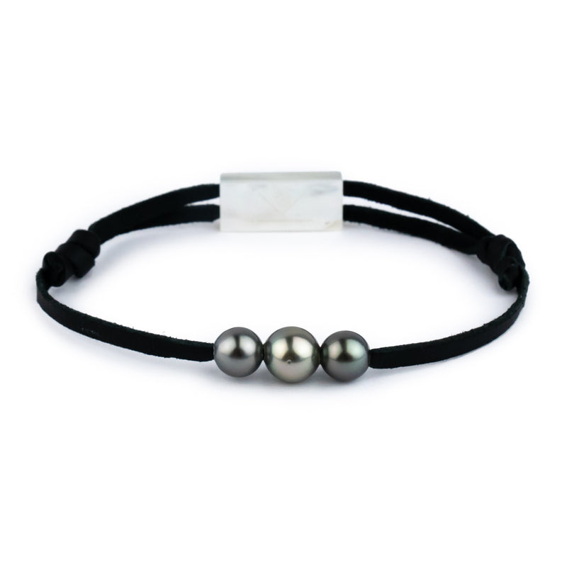 Triple Stormy Blue Green 7.6-8.5mm Mana Bracelet