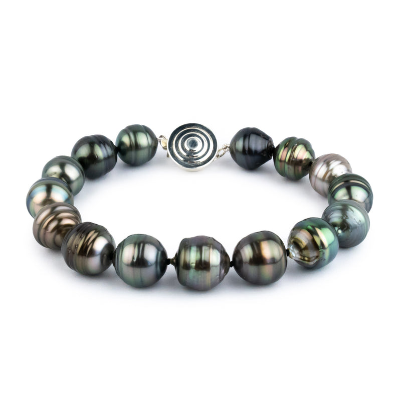 Sea & Sand Circled 10-11.8mm Tahitian Pearl Bracelet
