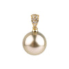 Tahitian Pearl & Diamond 12.9mm Maia Pendant on 14K Yellow Gold