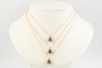 Tahitian Pearl & Diamond Fuchsia Green Étoile Necklace on 10K Rose Gold