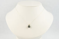 Pearl & Peridot Dusky Purple Green Étoile Necklace on Sterling Silver