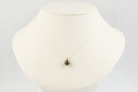Pearl & Peridot Flashy Pink Green Étoile Necklace on Sterling Silver