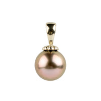 Precious Pink 10mm Tahitian Pearl Pendant on 14K White Gold