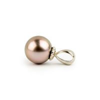Precious Pink 10mm Tahitian Pearl Pendant on 14K White Gold