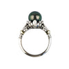 Glowing Green Acropora Tahitian Pearl Ring
