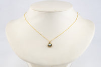 Tahitian Keshi Pearl 14K Yellow Gold Seashell Necklace