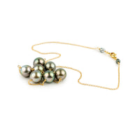 Pastel Rainbow Tin-Cup Tahitian Pearl Necklace on 14/20 Gold Filled