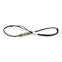 Flashy Peacock Circled Quintuple 8.8-9.5mm Mana Pearl Necklace