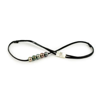 Multicolorful Quintuple 10-10.7mm Mana Pearl Necklace