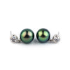 Tahitian Pearl & Diamond Nova Earrings on 14K White Gold