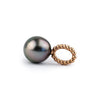 Purple Green 9mm Tahitian Pearl Pendant on 14K Rose Gold