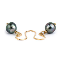 Multi-Colorful Circled Tahitian Pearl Dangles on 14/20 Gold-Filled