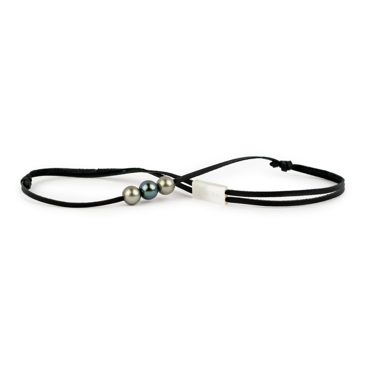 Moonstone 9-10.8mm Triple Eimeo Mana Necklace