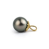 Light Green 10.1mm Tahitian Pearl Marguerite Pendant on 14K Yellow Gold