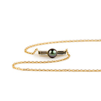 Tahitian Keshi Pearl & Diamond Mahana Necklace