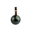 Forest Green 9.9mm Tahitian Pearl Infinity Pendant on 14K Rose Gold