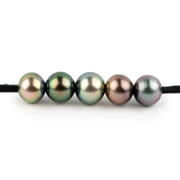 Multicolorful Quintuple 10-10.7mm Mana Pearl Necklace
