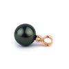 Forest Green 9.9mm Tahitian Pearl Infinity Pendant on 14K Rose Gold
