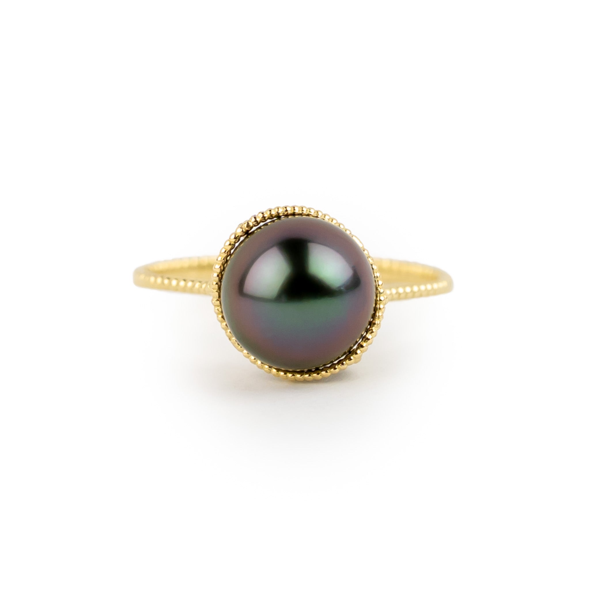 Plum Flash Tahitian Pearl Mermaid Ring