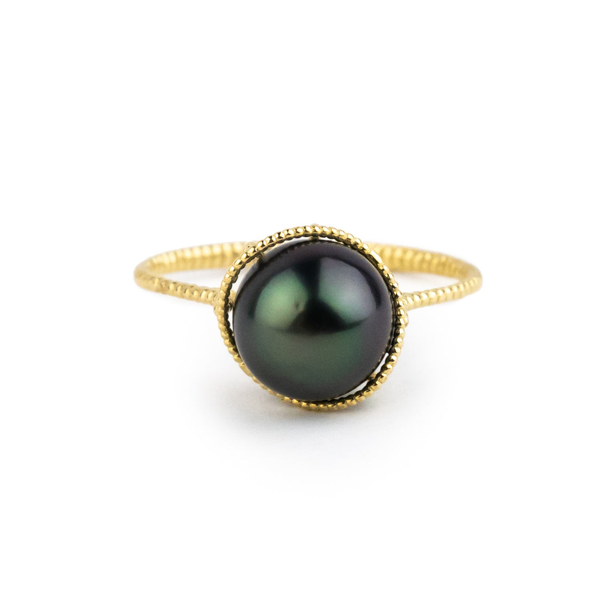 Night Sky Tahitian Pearl Mermaid Ring