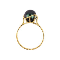 Night Sky Tahitian Pearl Mermaid Ring