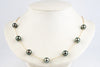 Gorgeous Greens Tin-Cup Tahitian Pearl Necklace on 14K Yellow Gold