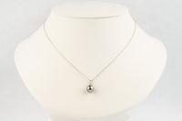 Pink Glow Tahitian Pearl & Diamond Toru Necklace on 14K White Gold