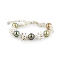 Sweet Pastels Tiaré Sterling Silver Tahitian Pearl Bracelet