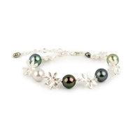 Ocean Water Tiaré Sterling Silver Tahitian Pearl Bracelet
