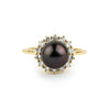Tahitian Pearl & Diamond Soliel Ring