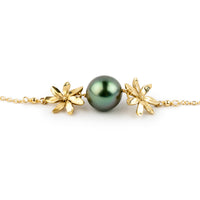 Lavender Green Tiaré Choker Necklace on 14k Yellow Gold