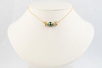 Lavender Green Tiaré Choker Necklace on 14k Yellow Gold