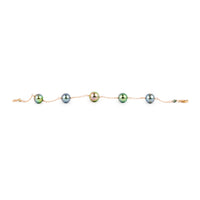 Hydrangea Bloom Tahitian Pearl Tin Cup Bracelet on 14k Rose Gold
