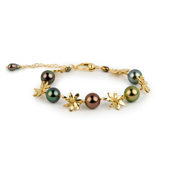 Colors of Polynesia Tiaré 14K Gold Tahitian Pearl Bracelet