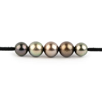 Autumn Amber Quintuple 11-12.5mm Mana Pearl Necklace