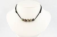 Autumn Amber Quintuple 11-12.5mm Mana Pearl Necklace