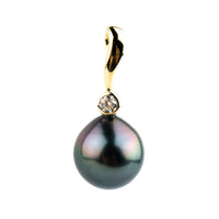 Tahitian Pearl & Diamond 12.5mm Astre Pendant