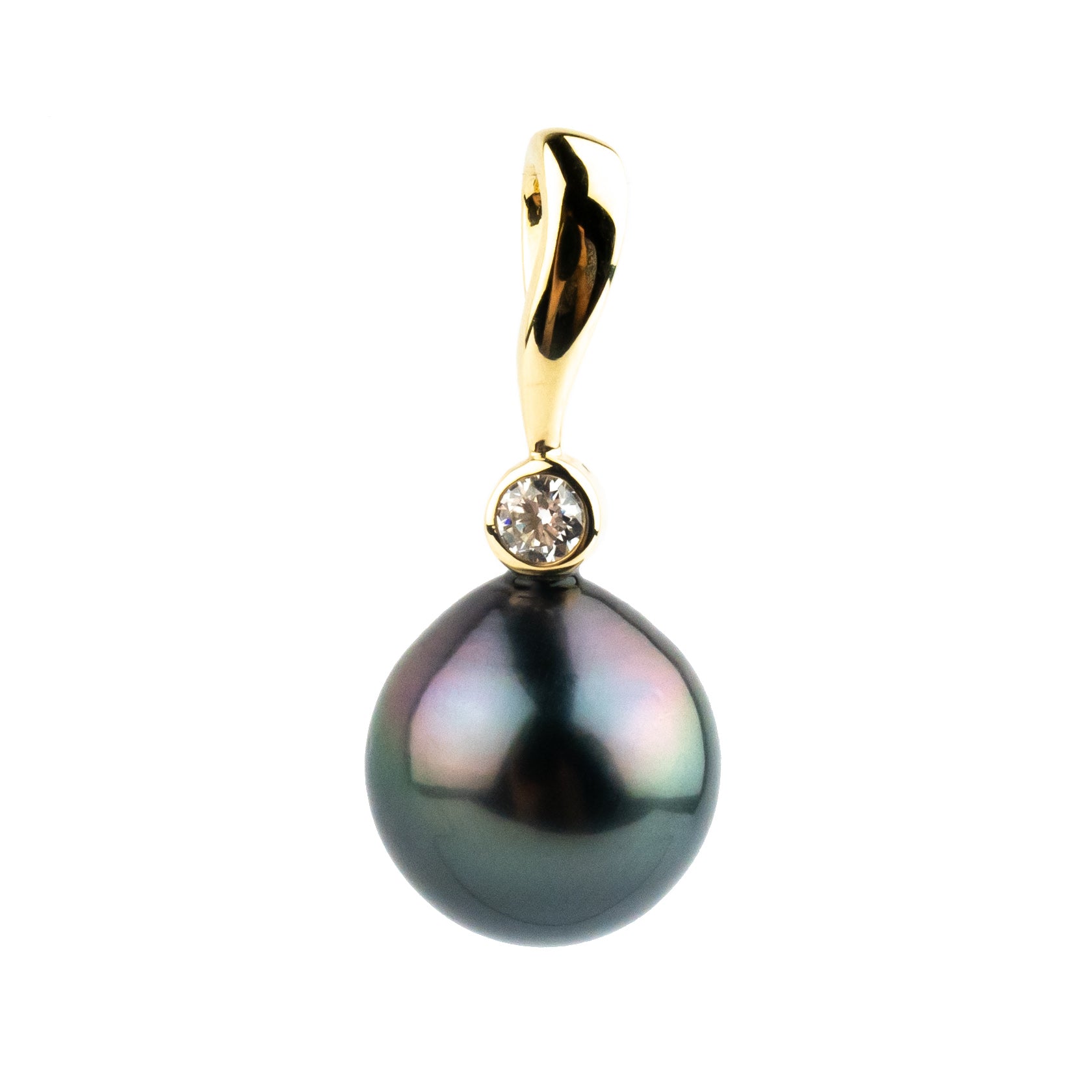 Tahitian Pearl & Diamond 12.5mm Astre Pendant