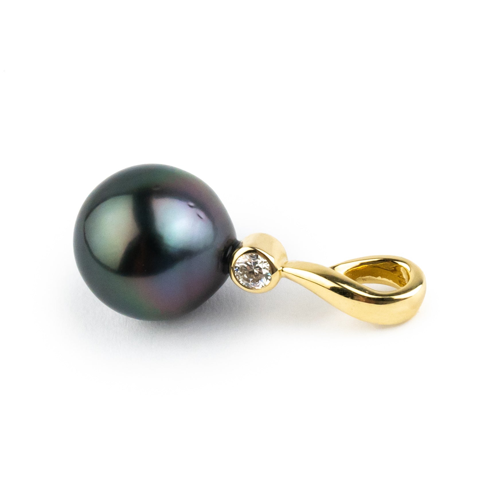 Tahitian Pearl & Diamond 12.5mm Astre Pendant