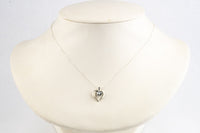 Silver Heart Tahitian Keshi Pearl Necklace