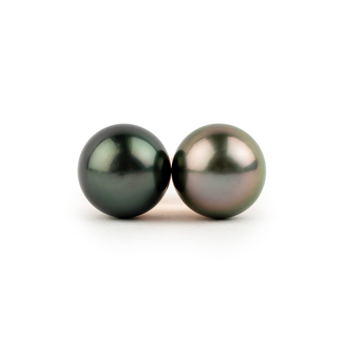 Forest Rose 10mm Tahitian Pearl Statement Stud Earrings