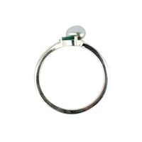 Tahitian Keshi Pearl & Gemstone Natura Ring on Sterling Silver