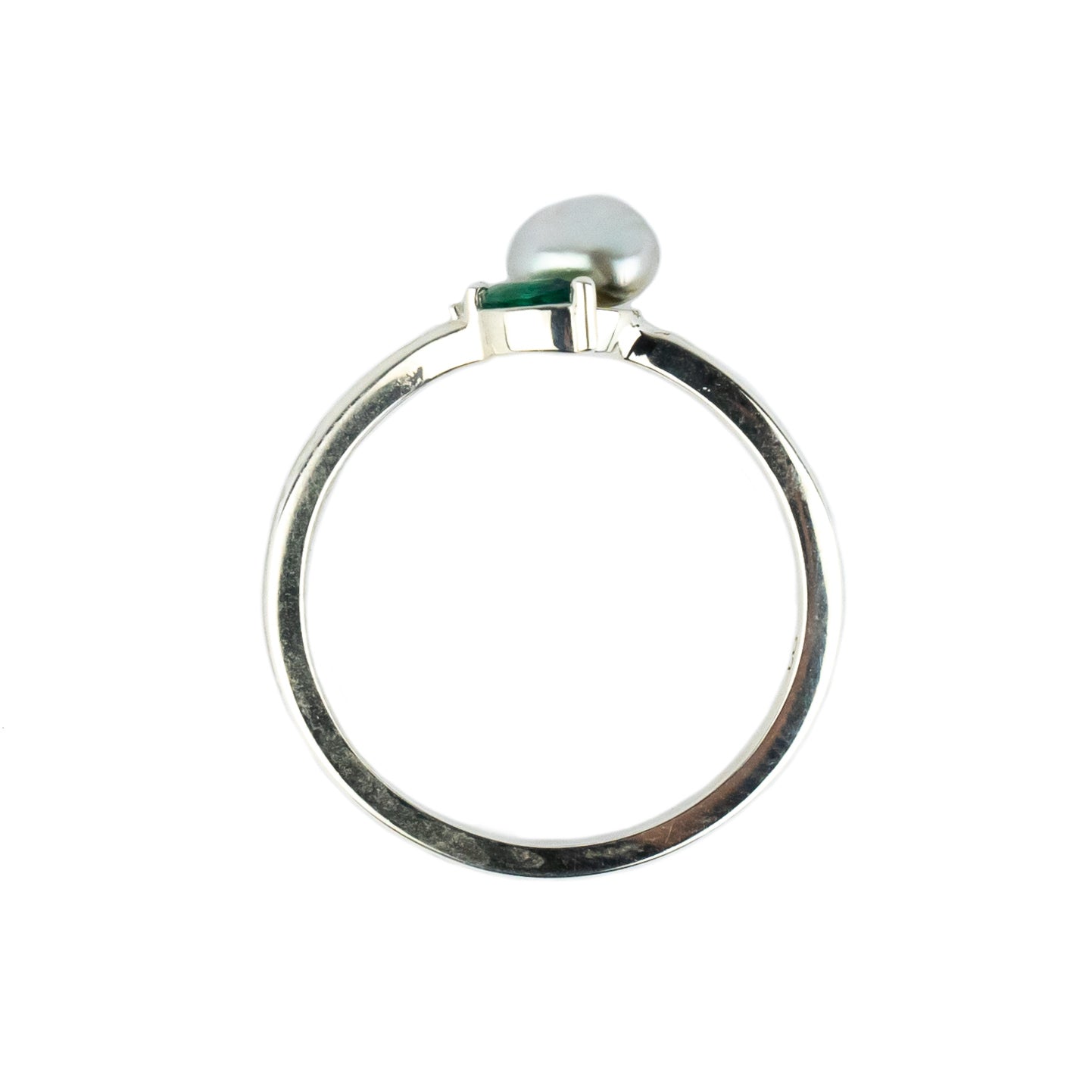 Tahitian Keshi Pearl & Gemstone Natura Ring on Sterling Silver