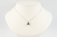 Ocean Sunset Tahitian Pearl & Emerald Éclat Necklace on 14KRG