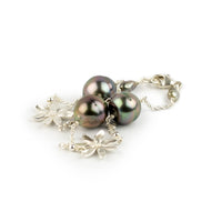 Pink Paradise Tiaré Tahitian Pearl Tin Cup Bracelet on Sterling Silver