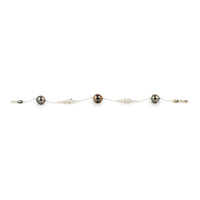 Pink Paradise Tiaré Tahitian Pearl Tin Cup Bracelet on Sterling Silver