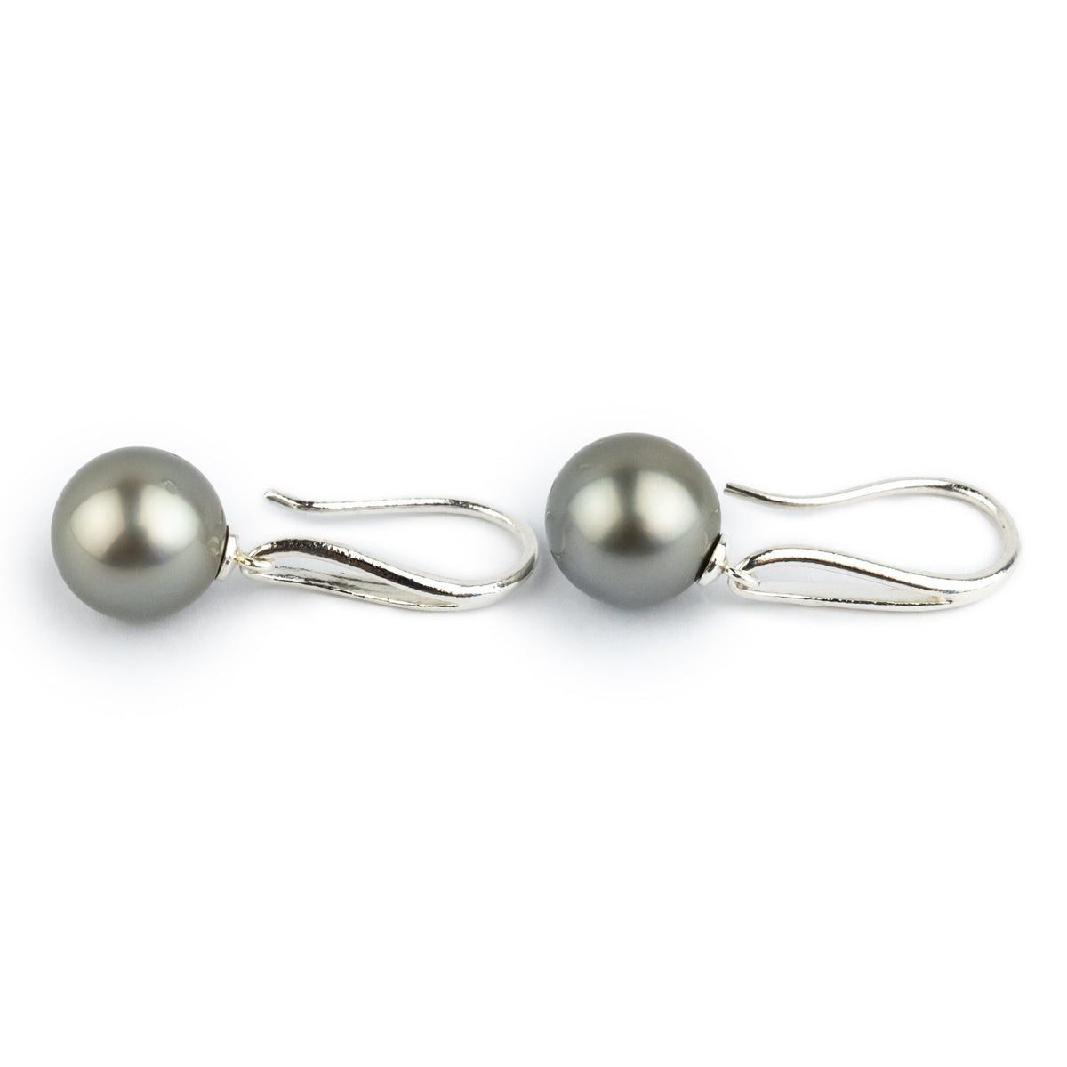 Light Silvery 11.5mm Teardrop Hook Dangles on Sterling Silver